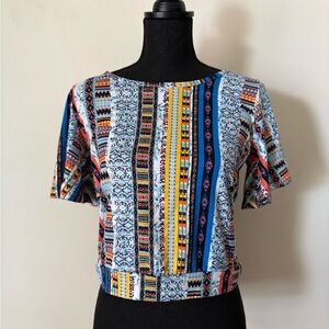 Colorful Geometric Women's Blouse